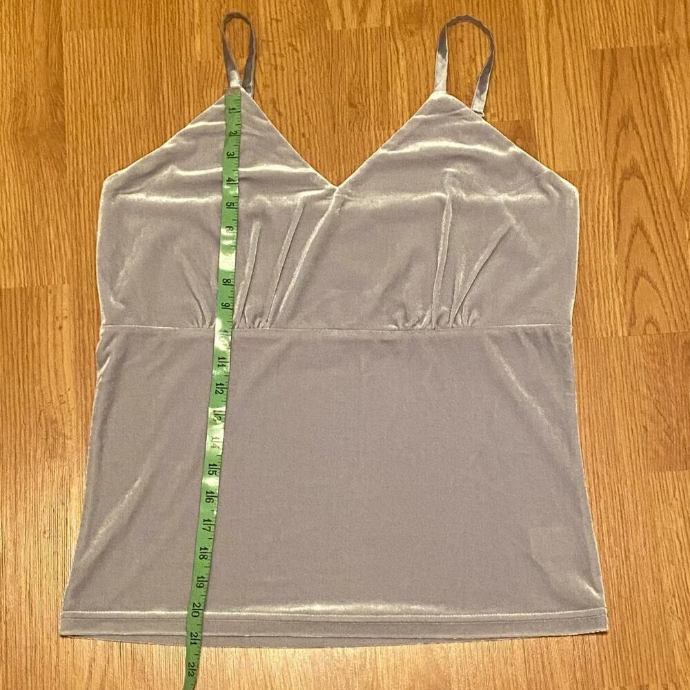 Chadwick's Collection Grey Velvet Camisole Tank Top Festive Women's Size (L) - Picture 7 of 8